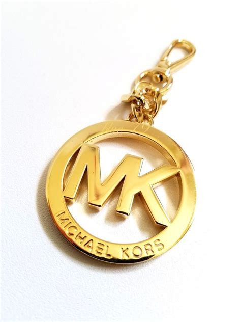 michael kors gold mk purse charm leather|Michael Kors charms for handbags.